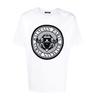 Balmain Mens Flocked Coin T-Shirt in White Cotton - Size 2XL | Balmain Sale | Discount Designer Brands