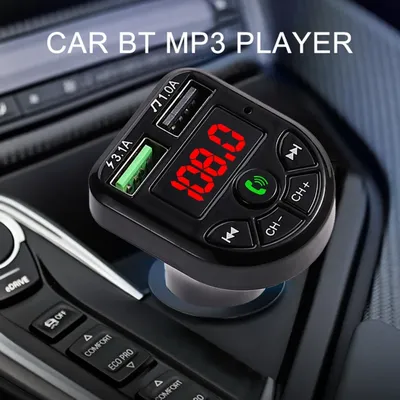 Car 5.3 FM Transmitter Bluetooth Player MP3 Fast Charging Dual USB Interface for Vehicle Portable