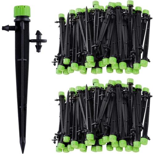 100pcs Micro-asperseur D'irrigation Goutte à Goutte, 360 Degrés 8 Trous d'eau Flux Irrigation