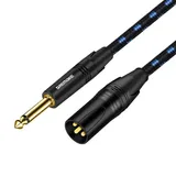 TS 1/4 to XLR Unbalanced Cable Mono 6.35mm to XLR Cord Quarter inch Male to XLR Male Mic Cable for Dynamic Microphone 6.35TS-XLR male 5m