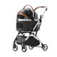 Dog Stroller Pet Stroller Cat Stroller 3 in 1 Pet Stroller Foldable Travel Pet Stroller for Cats & Dogs with Detachable Carriers Aluminium Trolley Dog Stroller Dog Strollers (Color : E)