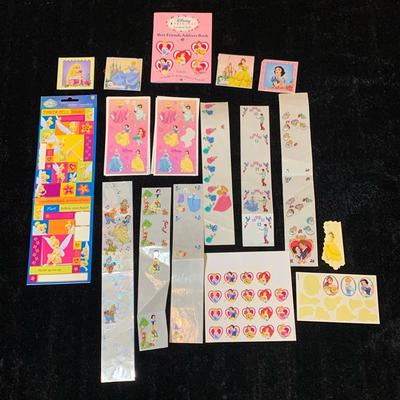 Disney Design | Miscellaneous Disney Princess Sticker Lot And Princess Address Book | Color: White | Size: Os