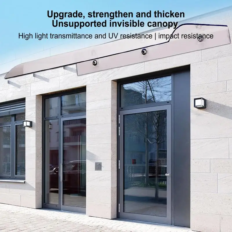 Vordertür-Überdachung, transparente Überdachung, Markisenabdeckung für den Außenbereich, Unterschlupf, Überdachung, hitzebeständige Hintertür-Fensterabdeckung für den Garten Image