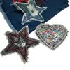 Mode Cowboy Punk Star Eye Alphabet große Rucksack Patches für Kleidung Stickerei Patch Anime Sportschuhe Patch auf Patches nähen