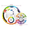 Farb papier Karten rad dreistufige Design Mix Guide runden zentralen Kreis dreht sich für Nägel