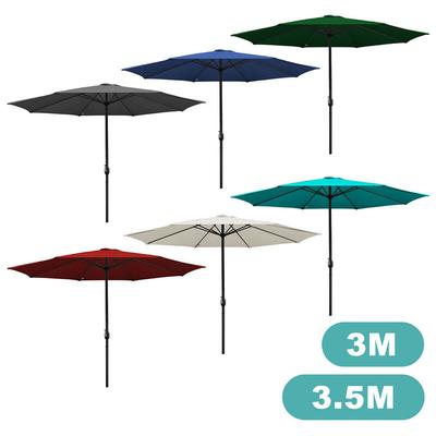 Sonnenschirm Groß Ampelschirm mit Kurbel 360-Grad Drehbar um Rundschirm für Terrasse, Balkon Image