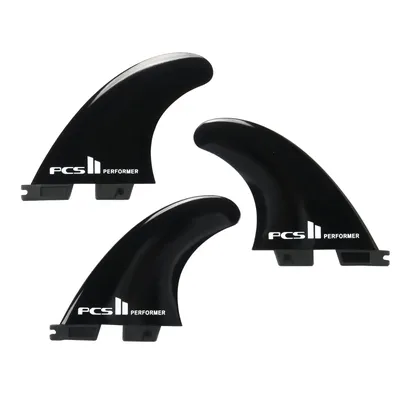 Fiberglass Reinforced Polymer Surfboard Fins Twin Tab 2/3/4/5 Fins Blue/Black