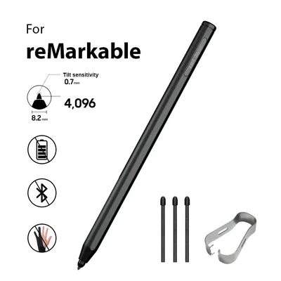 For reMarkable 2 Pen with 4096 Pressure Sensitivity Eraser Palm Rejection Tilt Sensing EMR Stylus