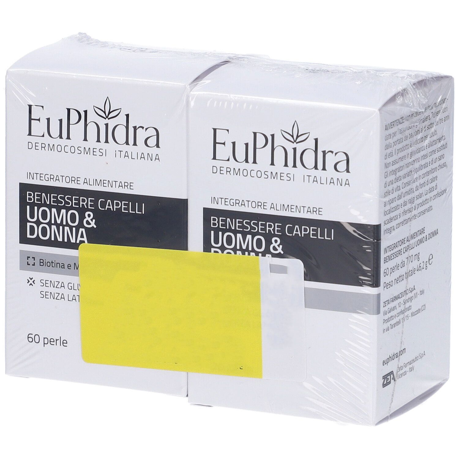 EuPhidra Benessere Capelli Uomo E Donna Set da 2 92,4 g Perle