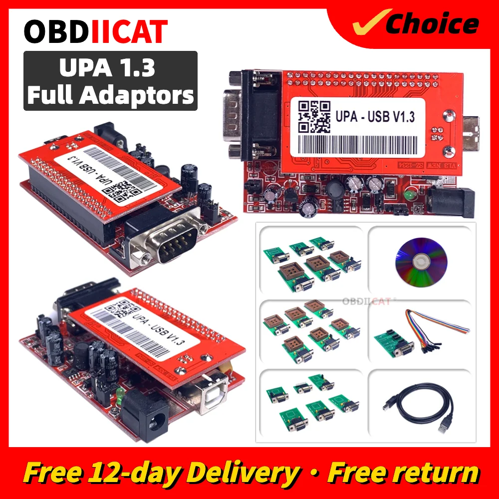 Upa usb mit 1,3 eeprom adapter ecu programmierer diagnose tool UPA-USB ecu programmierer upa usb v2.0 mit vollem adapter upa Image