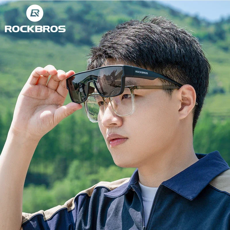 ROCKBROS Polarisierte Brille, UV400-Schutz, Sonnenbrille zum Fahren, Angeln, Wandern, Brillen, Fahrrad, Radfahren Image
