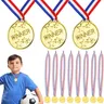 50 Stück Kinder medaille Goldmedaillen Golden Award Spielzeug Erwachsene treffen Sport Plastik Tag