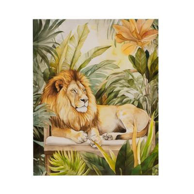 Jungle Feline Jungle Lion Canvas Wall Art - Olliix MP95C-0336