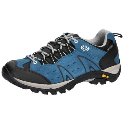 Wanderschuh BRÜTTING "Outdoorschuh Mount Bona Low", Gr. 36, blau, Veloursleder, Schuhe