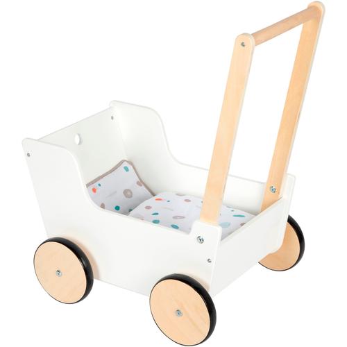 Puppenwagen SMALL FOOT ""Little Button"" weiß Kinder aus Holz