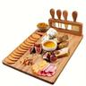 1set, Cheese Board, Bamboo Cheese Board, Creative Cheese Board, Tableware Set, Cheese Tray, Wooden Cutting Board, Cutting Board, Cheese Cutting Board, Bamboo Wooden Plate, Kitchen Stuff