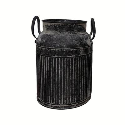 TEMU 1 Pack, With Rough Surface And Pattern Iron Pipe Handle Flower Arrangement Flower Tube Image