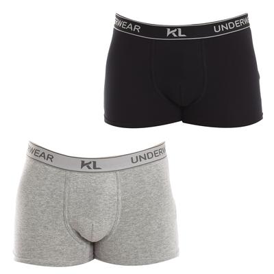 Kisses&love Mens Pack-2 Breathable Fabric Boxers With Anatomical Front KL2014 men - Multicolour Cotton - Size 2XL