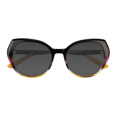 Female s horn Black Yellow Plastic Prescription sunglasses - Eyebuydirect s True Colors