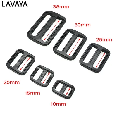 10pcs Plastic Tri-Glides Slider Adjustable Buckle Moll Tactical Bag Parts Webbing Size 10mm 15mm