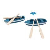 ZiSUGP Exquisite Blue Mini Boat Miniature FOR 1/12 Dollhouse Living Room Decoration Stick Bots Zoo