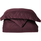 1500 Thread Count - Wrinkle Resistant - Egyptian Quality 3Pc Duvet Cover Set Solid King/Cal-King Purple