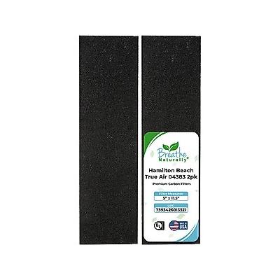 Breathe Naturally Replacement Carbon Prefilters for Hamilton Beach True Air 04383 Series Air Purifiers, 2 count