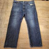 Levi's Jeans | Levis 505 Jeans Mens 40x28 Blue Dark Wash Regular Fit Denim Distressed | Color: Blue | Size: 40