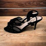 Kate Spade Shoes | Kate Spade Women's Sz 8 Black Sarita Mesh/Suede Halter Strap Pump Sandals | Color: Black | Size: 8