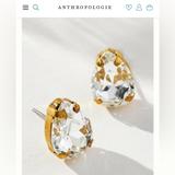 Anthropologie Jewelry | 2 Anthropologie Earrings Sorrelli Pear Stud Earrings,Wide Hammered Hoop Earrings | Color: Gold | Size: Os
