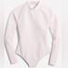 J. Crew Swim | J.Crew Active Ribbed Long Sleeve Rash Guard One Piece Swimsuit Size 10 | Color: Pink | Size: 10