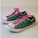 Converse Shoes | Converse Kids Size 3 Tennis Shoes Green & Pink Low Tops Converse Shoes | Color: Green/Pink | Size: 3