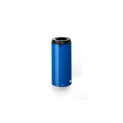 PROREGAL Robuster Papierkorb mit Wandhalterung | 24 Liter, HxBxT 58x25x25cm | Verzinkter Stahl | Blau | Papiereimer Mülleimer für Papier Image