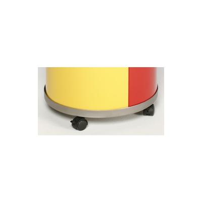 PROREGAL Rollensatz für Wertstoffsammelstation 3-Fach| 4 Lenkrollen | Zubehör | Kunststoff | Schwarz Image