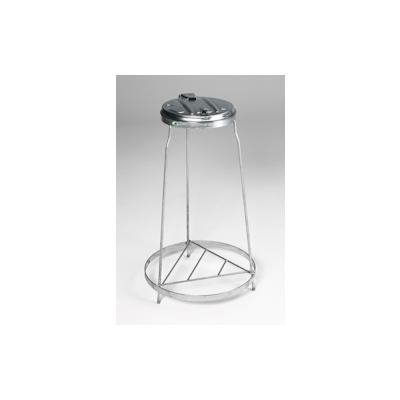 PROREGAL Stapelbarer Abfallsammler mit Metall-Deckel | Stationär | 120 Liter, HxBxT 96x60x60cm | Stahl | Feuerverzinkt | Mülleimer Abfalleimer Image