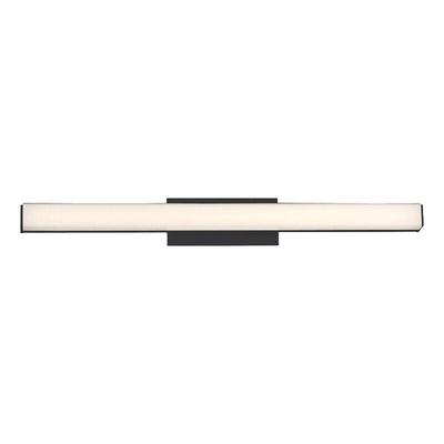 24" 1-Light LED 3500K Aluminum Bathroom Vanity Light in Black - 24" x 3"