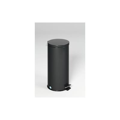 PROREGAL Robuster Tretabfallsammler mit Fußpedal & Inneneimer mit Griff | 30 Liter, HxBxT 64x29x29cm | Verzinkter Stahl | Anthrazit | Mülleimer Image