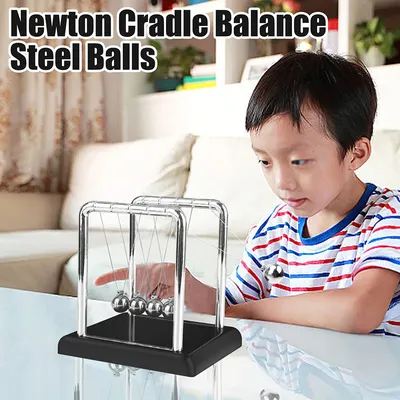 Newtons Wiege Physik Wissenschaft Pendel Schreibtisch Tisch dekoration Metall Pendel Kugel Stahl Balance Ball Newton Ball Image