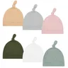 2 pezzi di cappelli per neonati Set di berretti per neonati con nodo per neonati morbido cappello da
