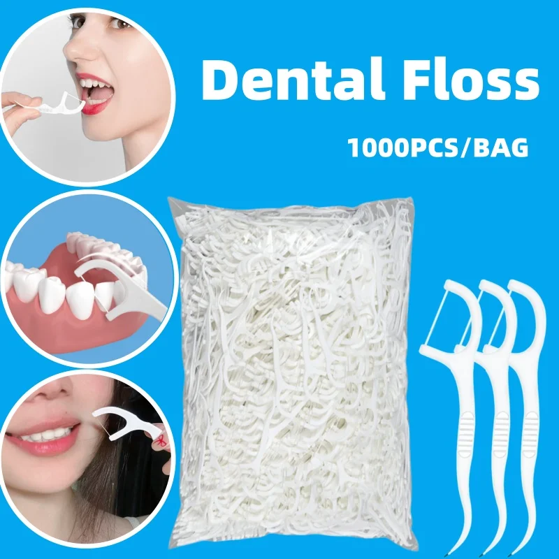 YS00060-1000 Zahnseide-Picks, Zahnstocher, Zahnreinigungs-Interdentalbürsten, Einweg-Mundhygienepflege Image