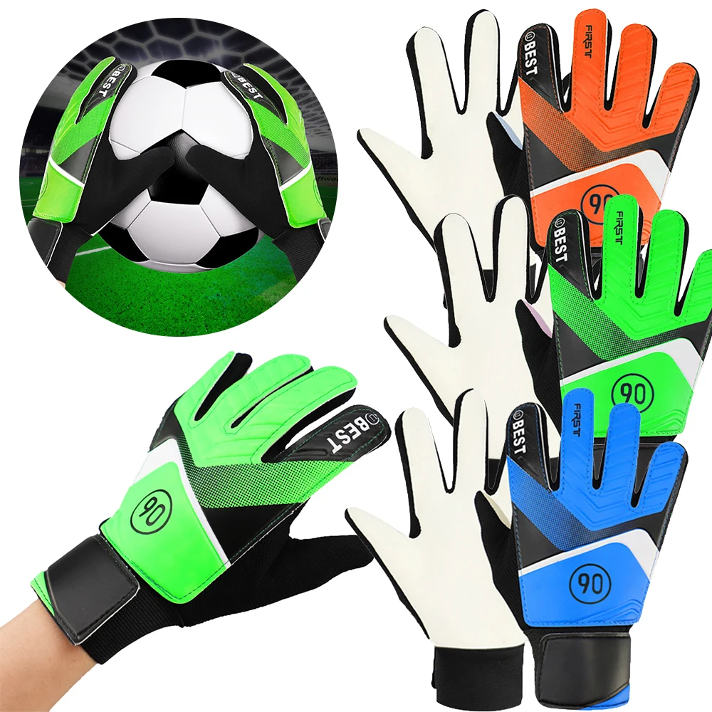 Kinder Torwart Handschuh Latex Torwart Handschuhe Fußballs chutz Erwachsene Teenager Anti-Rutsch-Fußball handschuhe Fußball Torwart Image