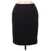 Casual Skirt: Black Solid Bottoms - Women's Size 8 Petite