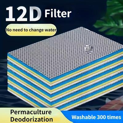 Bio Sponge Filter Aquarium Media 12-layer No Glue High-density Fish Tank Pond External Filter Cotton