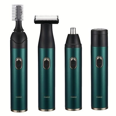 Usb Rechargeable Nose Hair Trimmer 4 In 1 Electric Shaver Electric Eyebrow Trimmer For Men's And Women's Ear And Nose Hair Cleaning