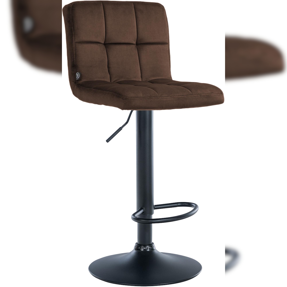 CLP Barhocker Peru Samt braun/schwarz Image