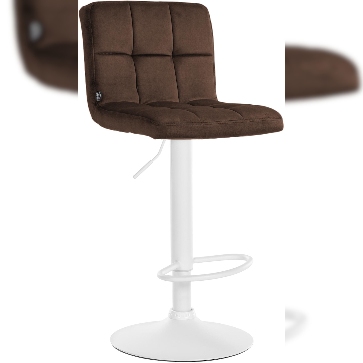 CLP Barhocker Peru Samt braun/weiß Image