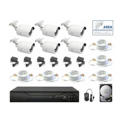 Housecurity - videoüberwachung kit ahd 5 mpx 6 kameras ahd ir kabel ip dvr 8 kanäle hd 1 tb