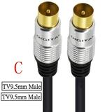 TV 9.5mm Male To F Type Male & Female Coaxial TV Satellite Antenna Cable 0.3m 1.5m 2m 3m 5m C 3m
