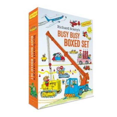 Richard Scarry's Busy Busy Boxed Set: Busy Busy Airport; Busy Busy Cars And Trucks; Busy Busy Construction Site; Busy Busy Farm