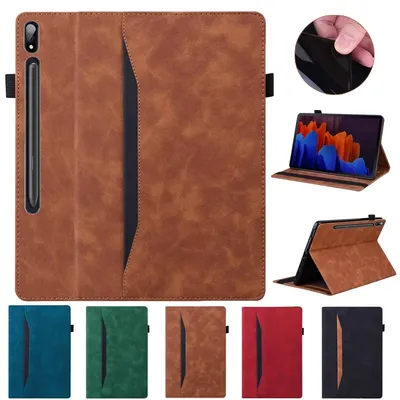For Samsung Galaxy Tab S9 S8 S7 Plus FE Ultra Case PU Leather Business Tablet for Galaxy Tab S9 S8